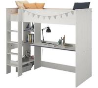 PARISOT JIM Lit mezzanine enfant contemporain décor pin memphis et chant réversible bleu ou rose - l 90 x L 200 cm