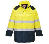 Portwest FR79 Parka Bizflame Rain+ Hi-Vis Arc Jaune/Marine - Taille L