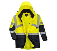 Parka Bicolore Respirant Hi-vis Couleur : Jaune/marine Taille 4xl - Portwest