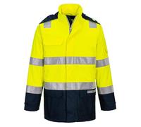 Parka Bizflame Rain+ Hi-vis Light Arc - Xl - Jaune/marine - Portwest