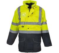 Parka de travail haute visibilité 7 en 1 Yoko Classe 2 - Jaune / Marine - S XXXL
