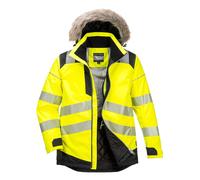 Parka D'hiver Haute Visibilité Pw3 Couleur : Jaune/noir Taille 4xl - Portwest