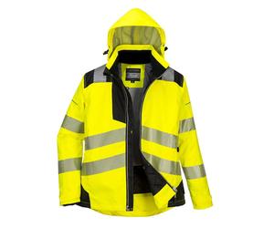 Parka D'hiver Pw3 Pour Femmes Couleur : Jaune/noir Taille Xxxl - Portwest