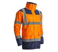 Coverguard Workwear Parka Haute visibilité Keta matelassée Orange/Marine T S