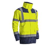 Parka matelassée haute visibilité KETA jaune fluo/marine TS COVERGUARD 7KETYS