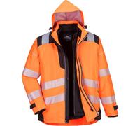 Portwest PW365 Parka PW3 3-en-1 haute visibilité Orange/Noir - Taille XS