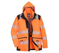 Parka Pw3 Hi-vis 5-en-1 Couleur : Orange/noir Taille M - Portwest