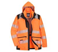 Parka Pw3 Hi-vis 5-en-1 Couleur : Orange/noir Taille S - Portwest
