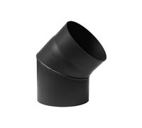 PARKANEX Tuyau de poêle à 45° - Diamètre : 130 mm - En acier de 2 mm - Pour poêle à bois, cheminée - Noir