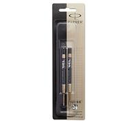 PARKER 30525PP Lot de 2 recharges d’encre gel pour stylo à bille Pointe moyenne Encre noire Noir