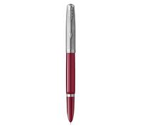 Parker 51 stylo plume | Corps bordeaux et attributs chromés | Plume fine | Cartouche d'encre noire | Livré dans son écrin