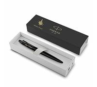 PARKER Bloc-Notes XL Monochrome Stylo avec Gravure Premium Crayon Coffret Cadeau Bleu Encre Noble Personalisiertes Cadeau Nom Gravé Anniversaire Idée (Noir)