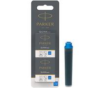 Parker cartouches d'encre pour stylo plume | courtes | encre bleue QUINK | lot de 12