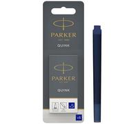 Parker cartouches d'encre pour stylo plume | longue | encre bleue QUINK | Lot de 5 (emballage blister)