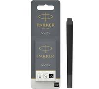 Parker cartouches d'encre pour stylo plume - longue - encre noire QUINK - Lot de 5 (emballage blister)