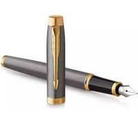 PARKER Füller IM G.T. Grey Core Finish F Schwarz Geschenkbox
