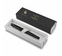 Parker IM Achromatic Stylo Plume Avec Gravure | Premium | Boîte Cadeau | Encre Bleue | Élégant | Cadeau Personnalisé | Nom | Anniversaire | Examen (Noir Mat)