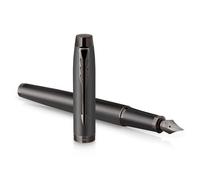 Parker Pens Stylo-plume IM monochrome noir, pointe moyenne, encre bleue, étui cadeau