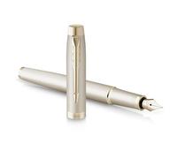 PARKER Füller IM Monochrome Champagne PVD M Blau
