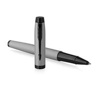 Parker IM Premium Black Edition Stylo roller | Gris mat achromatique avec bordure noire | Encre noire | Boîte cadeau