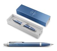 PARKER IM Rituals - Stylo à bille Blue CT avec gravure - De qualité supérieure - Boîte cadeau - Cadeau personnalisé - Anniversaire - Bleu