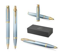 PARKER IM Rituals - Stylo à bille et stylo roller - Turquoise Green - Avec gravure - De qualité supérieure - Coffret cadeau - Cadeau personnalisé - Anniversaire (vert turquoise)