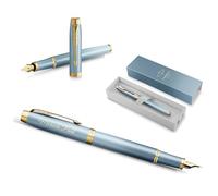 PARKER IM Rituals Stylo plume vert turquoise avec gravure | Stylo de qualité supérieure | Coffret cadeau | Cadeau personnalisé | Anniversaire (vert turquoise)
