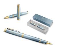 PARKER IM Rituals Stylo roller turquoise vert avec gravure | Stylo de qualité supérieure | Boîte cadeau | Cadeau personnalisé | Anniversaire (vert turquoise)
