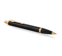 Parker Stylo à bille rétractable IM laque noire attributs or encre bleue