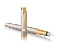 Parker IM stylo plume | argent premium (Warm Silver) | pointe fine | coffret cadeau