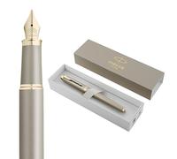 Parker Stylo plume IM Rituals Sandstone – finition grès, pointe fine, encre bleue, coffret cadeau