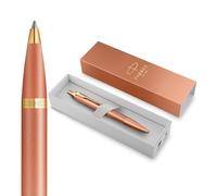 Parker IM Writing Rituals Stylo bille | Orange exaltant avec dégradé | Finitions or | Pointe moyenne | Encre bleue | Coffret cadeau