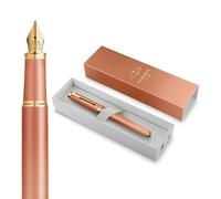 Parker IM Writing Rituals Stylo plume | Orange exaltant avec dégradé | Finitions or | Plume moyenne | Encre bleue | Coffret cadeau