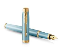 Parker IM Writing Rituals Stylo plume | Vert avec dégradé | Finitions or | Plume moyenne | Encre bleue | Coffret cadeau