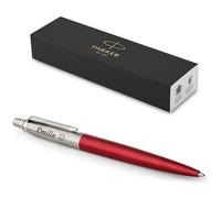 Parker Jotter Core Recy vec gravure | Stylo premium | Boîte cadeau | Mine bleue ou noire | Cadeau personnalisé | Noms | Anniversaire (Kensington Red C.C.)