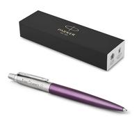 Parker Jotter Core Stylo de qualité supérieure recy vec gravure - Coffret cadeau - Mine bleue - Cadeau personnalisé - Nom, anniversaire (Victoria Violet C.C) 1 unité (Lot de 1)