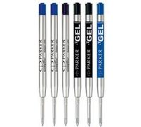 PARKER Jotter Discovery London, 3 recharges bille et 3 recharges Gel, pointe moyenne, noires et bleues, sous blister London G