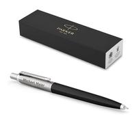 PARKER Jotter Originals Recycled Stylo de qualité supérieure avec gravure - Boîte cadeau - Mine bleue ou noire - Cadeau personnalisé - Nom, anniversaire (noir)