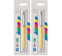 Parker Jotter Originals stylo bille | finition jaune classique | pointe moyenne | encre bleu (Lot de 2)