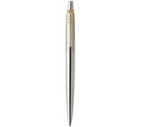 Parker Stylo bille Jotter acier inoxydable attributs or pointe moyenne encre bleue coffret cadeau