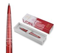 Parker Pens Stylo bille Jotter Édition spéciale Rouge Londres chrome, encre bleue, coffret cadeau