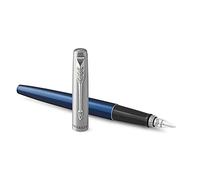 Parker – stylo plume Jotter, pointe moyenne, encre bleue, bleu roi, coffret cadeau