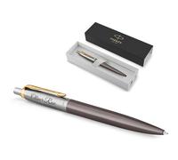 Parker Jotter XL Grey Core GT Stylo à bille avec gravure - Stylo de qualité supérieure - Encre bleue - Cadeau personnalisé - Nom gravé - Pour anniversaire - Idée cadeau (Grey Core GT)