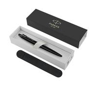 Parker Jotter XL Stylo à bille | Noir mat monochrome | Pointe moyenne | Encre bleue | Coffret cadeau avec étui en velours