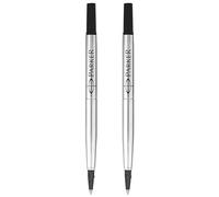 Parker Lot de 2 recharges d'encre Quink Original pour stylo roller - Pointe moyenne 0,7 mm - Encre noire