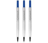 Parker Lot de 3 recharges originales pour stylo roller - Pointe moyenne - Encre bleue