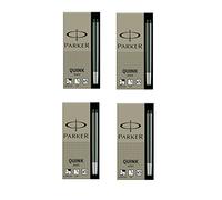 PARKER Lot de 4 Etui de 5 cartouches longues QUINK encre noir