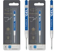 Parker QUINK recharge pour stylo à encre gel | pointe moyenne (0,7 mm) | bleu | 1 unité (Lot de 2)