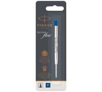 Parker Recharge stylo bille QUINKflow, pointe fine, encre bleue, Lot de 1