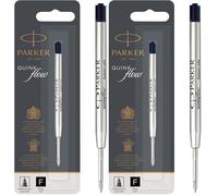 Parker recharges pour stylo bille | pointe fine | encre noire QUINKflow | lot de 2